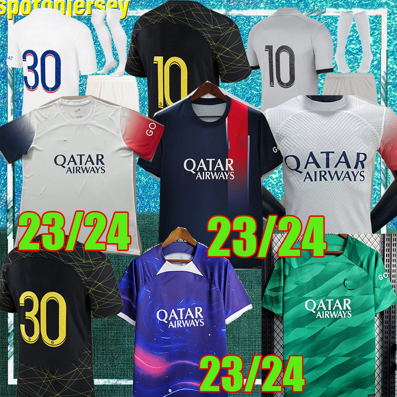 

plus size adults kids 23/24 PSGs MBAPPE soccer jerseys 2022 2023 2024 DI SERGIO RAMOS HAKIMI fourth Maillots de football kit ICARDI VERRATTI third 4TH socks 033066, 23 24 home
