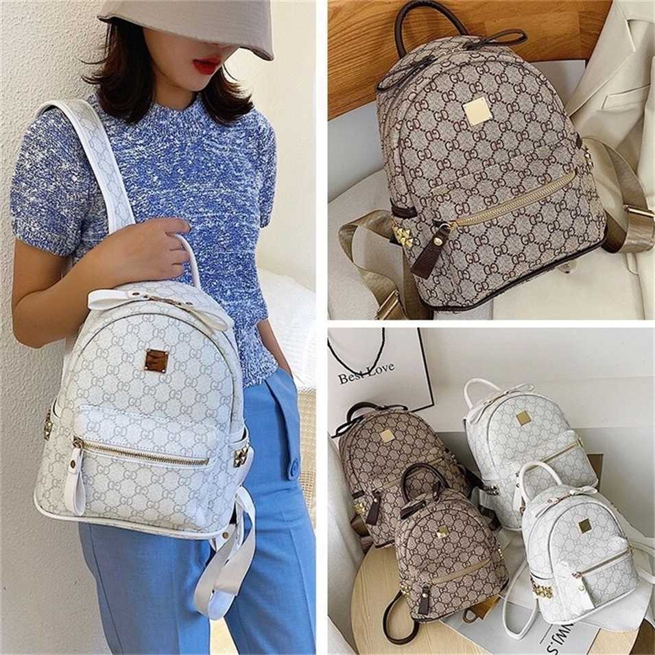 

2023 Designer bag Handbag women's bags can be customized and mixed batches sale backpack Korean casual retro printed custom, Sky blue