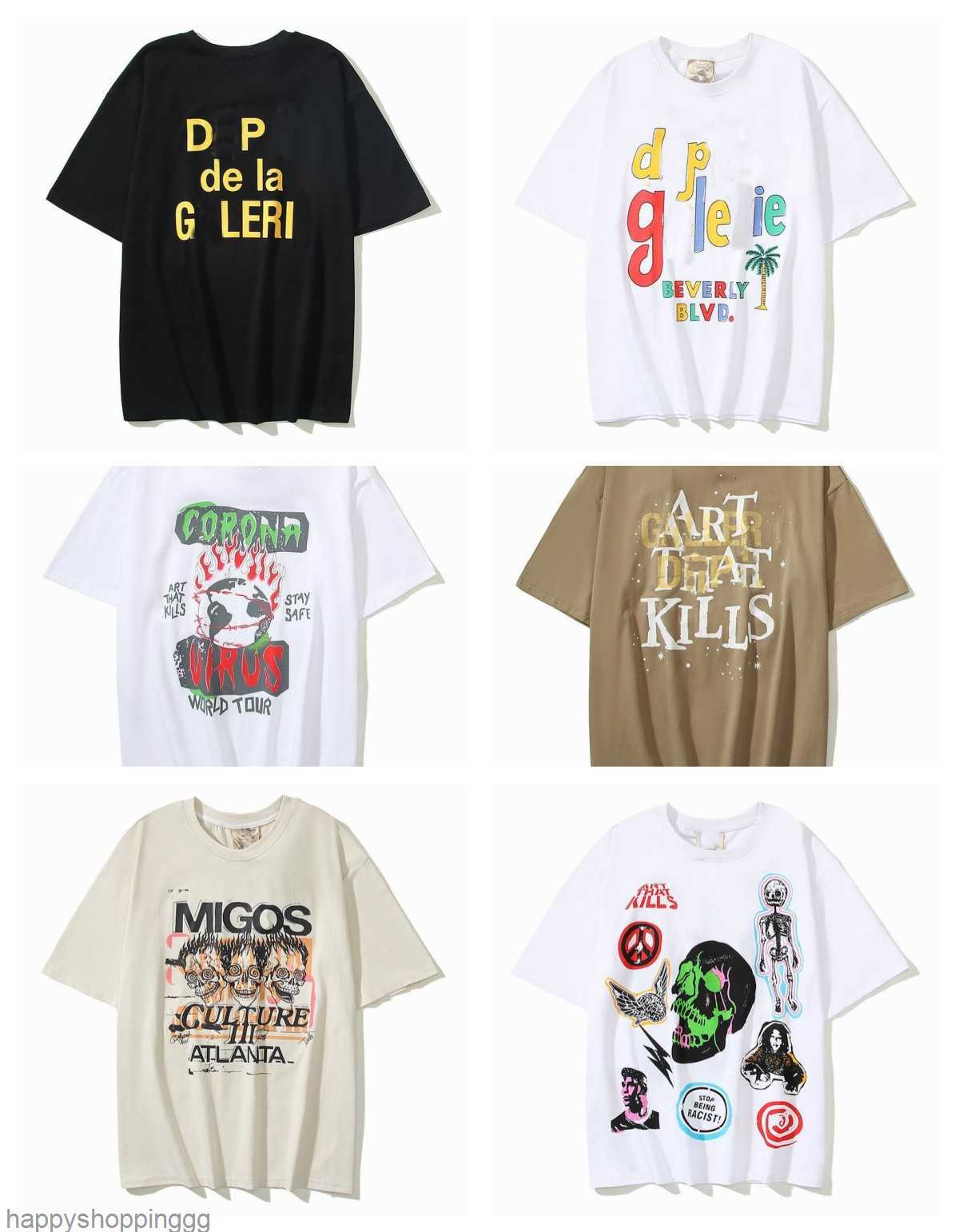 

2023 New Tees Galleryse Depts T Shirts Mens Womens Designer T-shirts Galleryes Depts Cottons Tops Man S Casual Shirt Luxurys Clothing Street Shorts Sleeve Clothes, 009