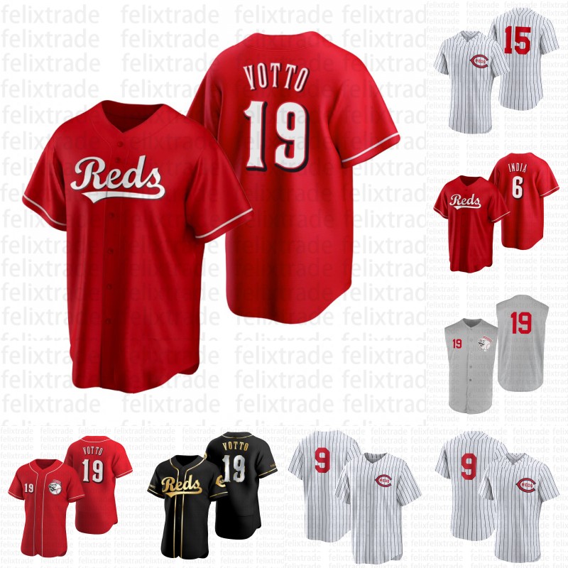 

2023 Custom Joey Votto Jersey Hunter Greene Jonathan India Reds Field of Dreams Stuart Fairchild Nick Lodolo Moustakas Suarez Castillo Akiyama Mike Moustakas, Youth s-xl red