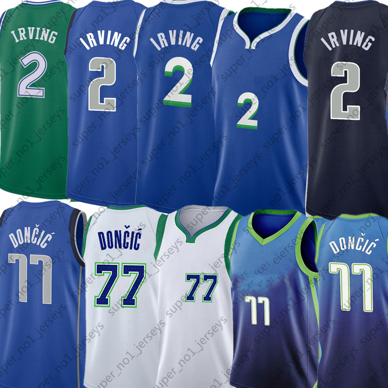 

Kyrie Irving Luka Doncic Basketball Jersey 2 41 77 Dirk Nowitzki City Donovan Mitchell Devin Booker Kevin Durant Trae Young Ben Simmons Joel Embiid Morant Lonzo Ball, Choice blue number