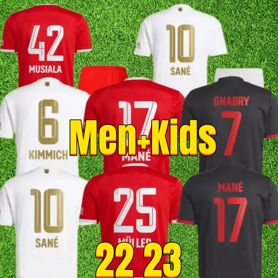 

22 23 LEWANDOWSKI SANE soccer jerseys BAYERN 2022 2023 football shirt MUNICH HERNANDEZ GORETZKA GNABRY camisa de futebol top men kids kit uniforms, Red