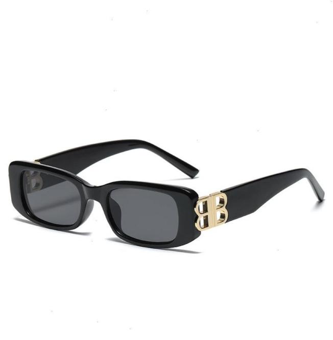 

Arrival Futuristic Rectangle Bb Logo Sunglasses Women Men Uv400 Brand Designer Black Pink Leopard Small Oculos De Sol9953410