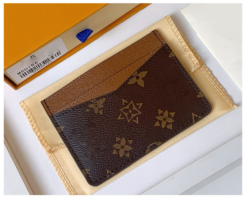 

2023 Credit card package bag Wholesale leather wallet for women short wallets Card holder women purse classic zipper pocket With Box, Brown flower