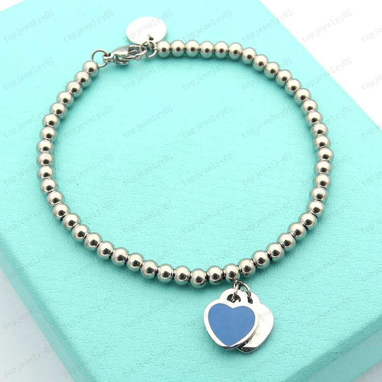 

Luxury heart-shaped necklace bracelet women's stainless steel designer couple pendant jewelry neck Valentine's Day gift girlfriend wholesale with box tiffany