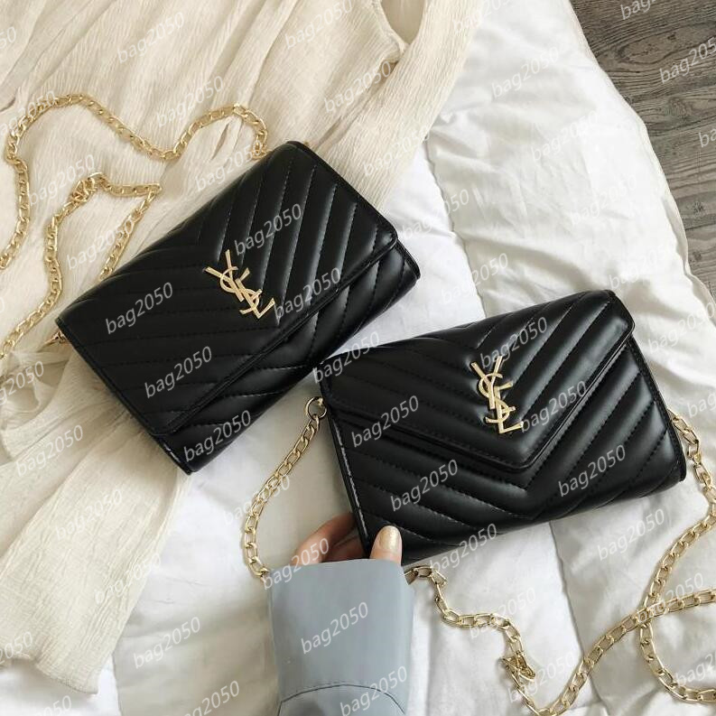 

2023 designer Woman Bag Handbag Purse Leather High Quality Women Messenger Cross Body Chain Clutch Bags, Black