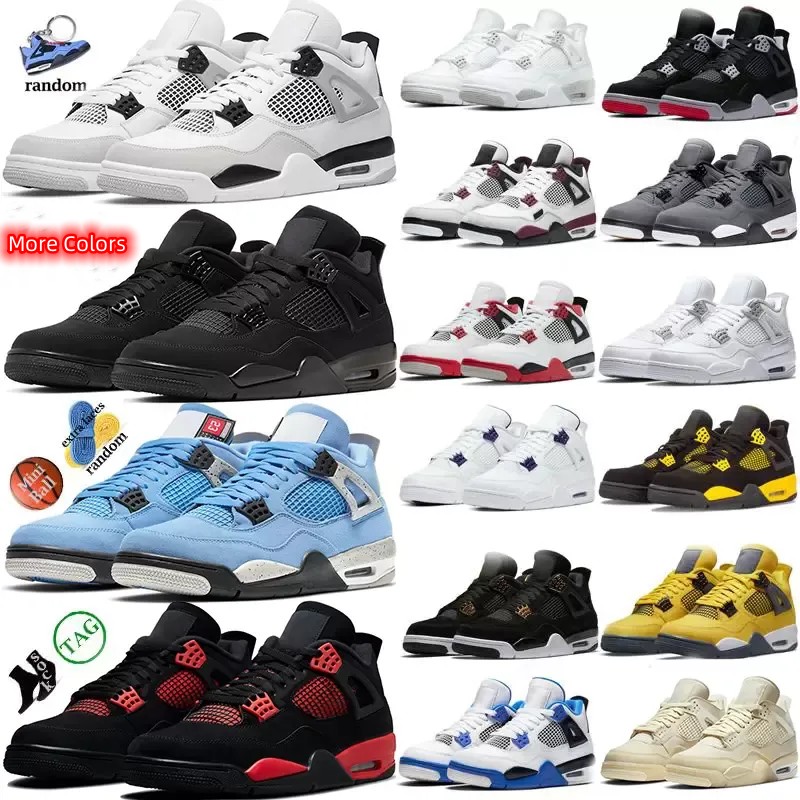 

Jumpman 2022 4 4s Mens Basketball Shoes Sail Oreo University Blue Fire Red Thunder White Cement Black Cat Infrared Wild Men Sports Woman womens Sneakers Trainers 36-47, 17