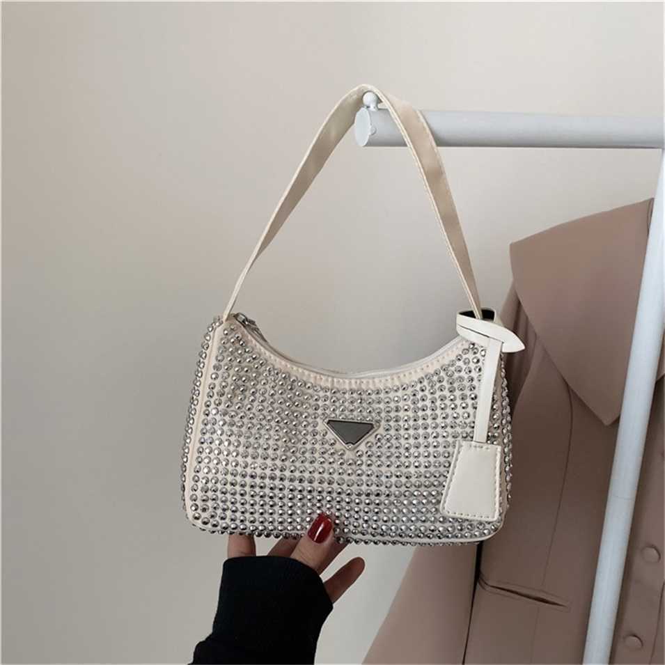 

2023 Designer bag Handbag trendy Summer female armpit, White7