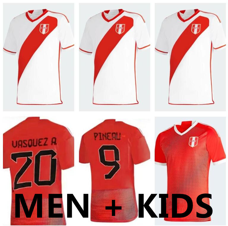 

2023 2024 Peru soccer jerseys 23 24 home away Seleccion Peruana Cuevas PINEAU CARTAGENA football shirt men kids kit