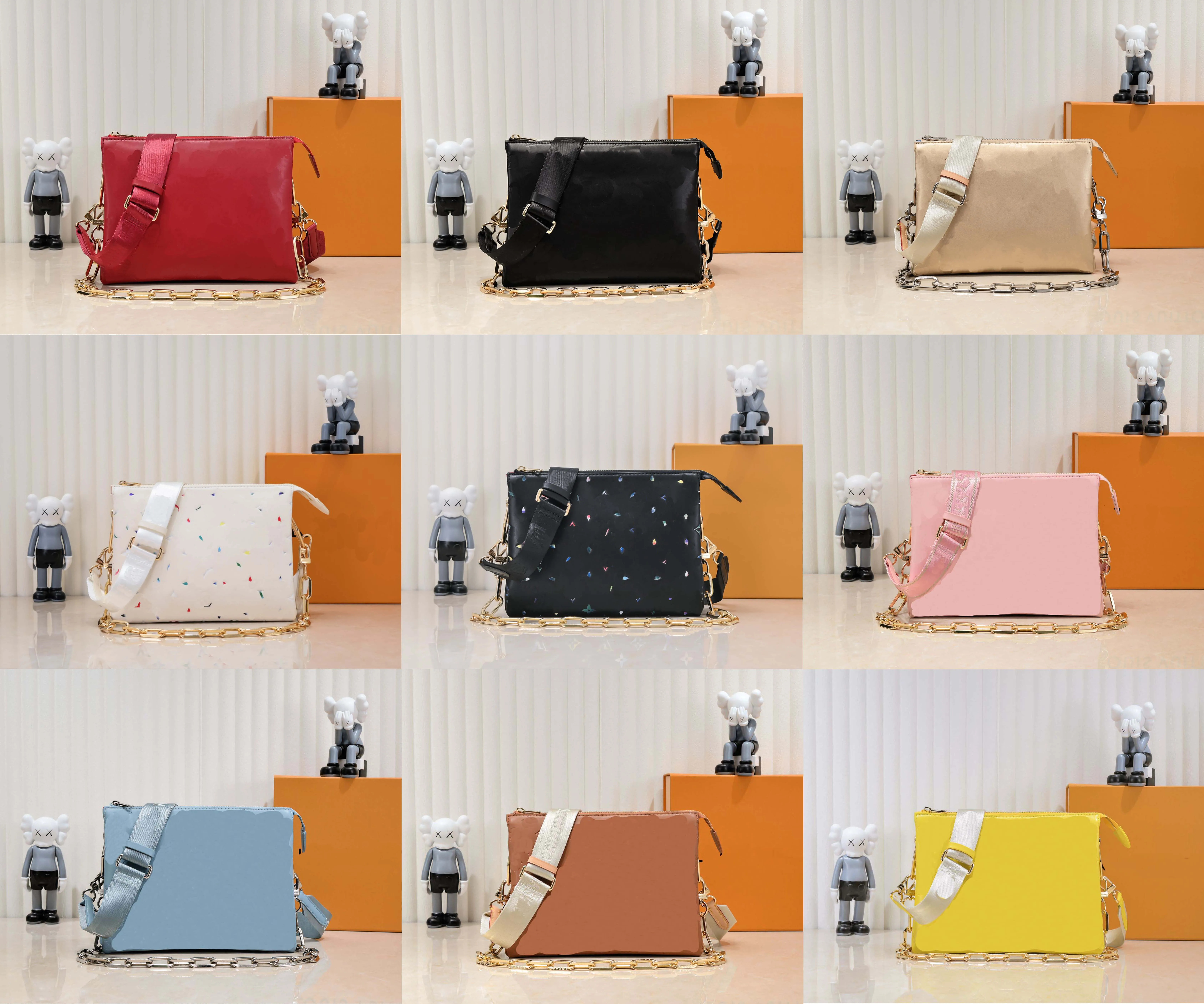 

Top quality Designer Genuine leather Bags COUSSIN Women Shoulder Bag tote Luxury crossbody fashion Messenger wallet Camera Cases card pockets handbags dicky0750, White