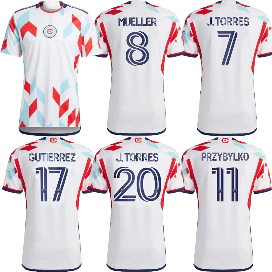 

2023 2024 Chicago mls Fire soccer jerseys PRZYBYLKO SHAQIRI jersey GUTIERREZ OMSBERG REYNOLDS PINEDA J.TORRES football shirt BURKS BEZERRA camesita, White