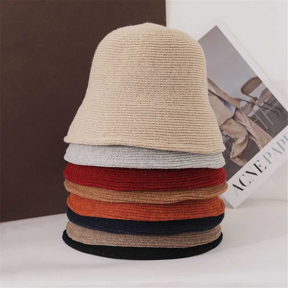 

HBP Sunscreen Wide Brim Hats Outdoor Foldable Casual Warm Wool Sun Cap Fisherman Cap Bucket Hat Panama Hat P230327, Wine red