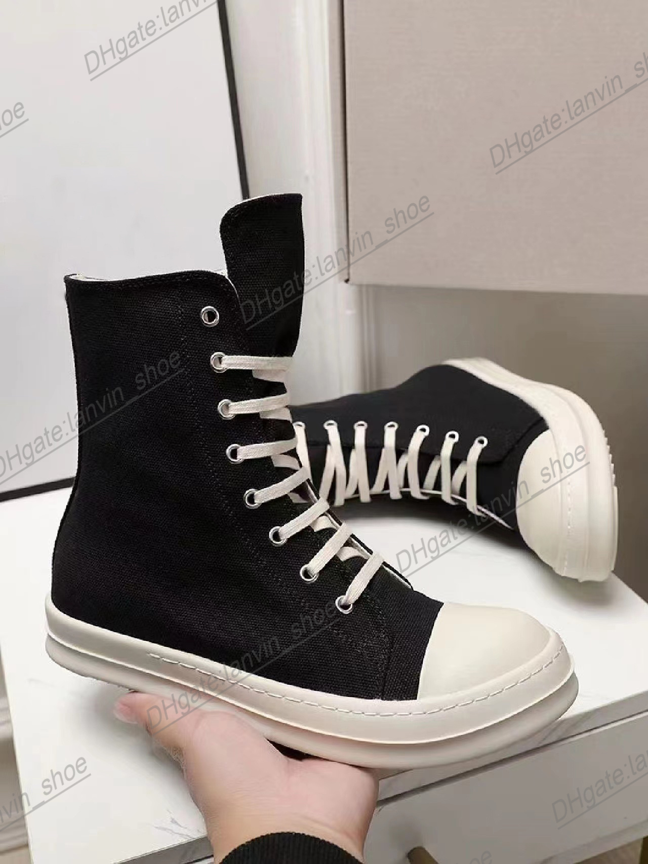 

2023 new luxury designer canvas woman leather shoe flatform high man slipper low sneaker rubber black beach sandal Princetown leather mule slide, #5