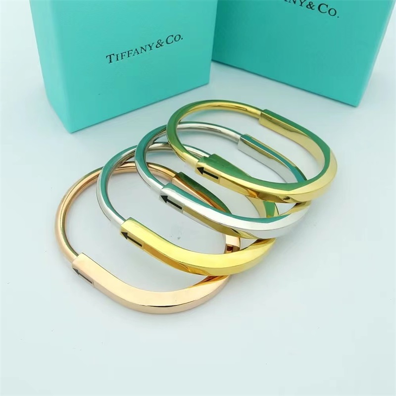 Tiffany bracelet lady lock mens tiffany designer bangle crystal luxury homme jewelry not fade fashionable girlfriend plated 14k gold Bracelet ZB0-image-855168943