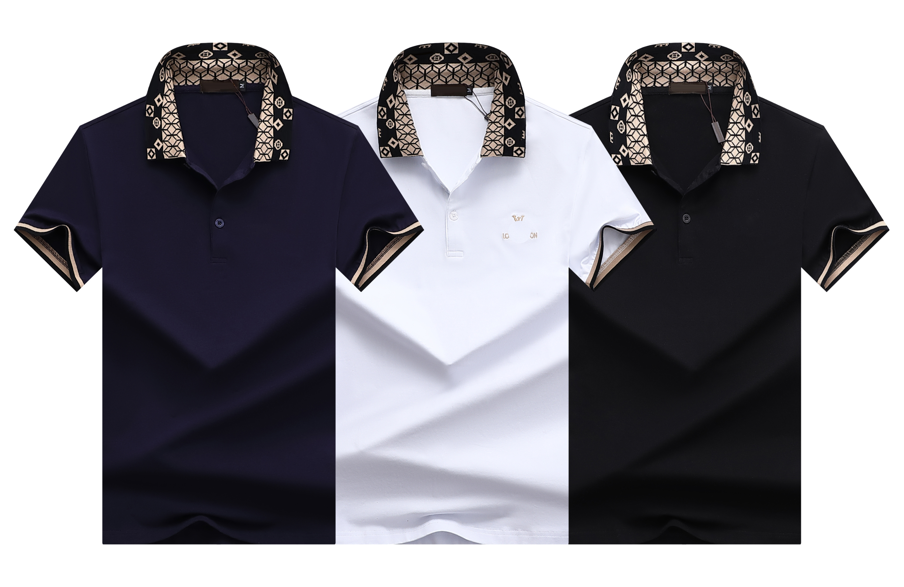 

Summer polo shirt Brand Clothes Luxury Designer Polo Shirts Men's Casual Polo Fashion Snake Bee Print Embroidery T Shirt High Street Mens Polos black polo tee