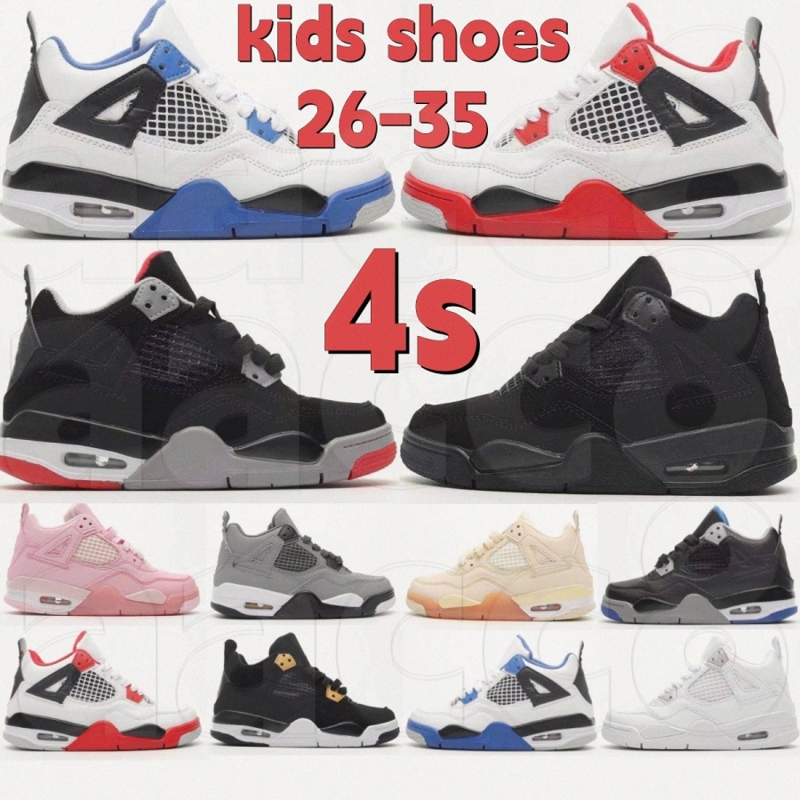 

Kids shoes 4S High Athletic top Sneaker Sports Boys Girls kid shoe Youth Basketball Spring 26-3ey7x#