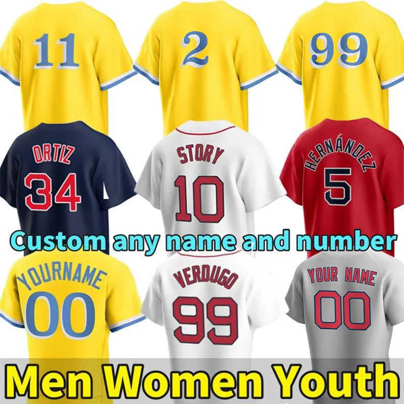 

David Ortiz Baseball Jersey ALEX VERDUGO REESE McGuire TREVOR STORY BOSTON RAFAEL DEVERS JUSTIN TURNER RED MASATAKA SOX YOSHIDA ENRIQUE HERNANDEZ Jerseys