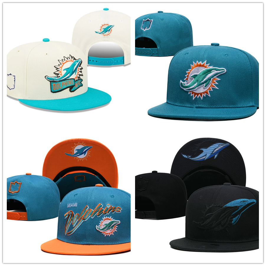 

Rugby Team Ball Caps Sky Blue Orange Couple Flat Brim Hats MIAMI