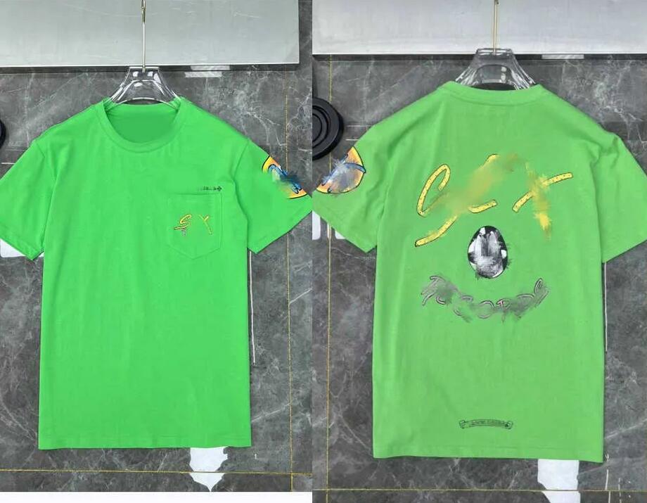 

ch Classic Men' Heart Luxury t Shirt Ch Brand Tops Tees Men Women Sanskrit Letter Chromes Sweatshirts Short Sleeve Horseshoe Designer YZ8G, 20