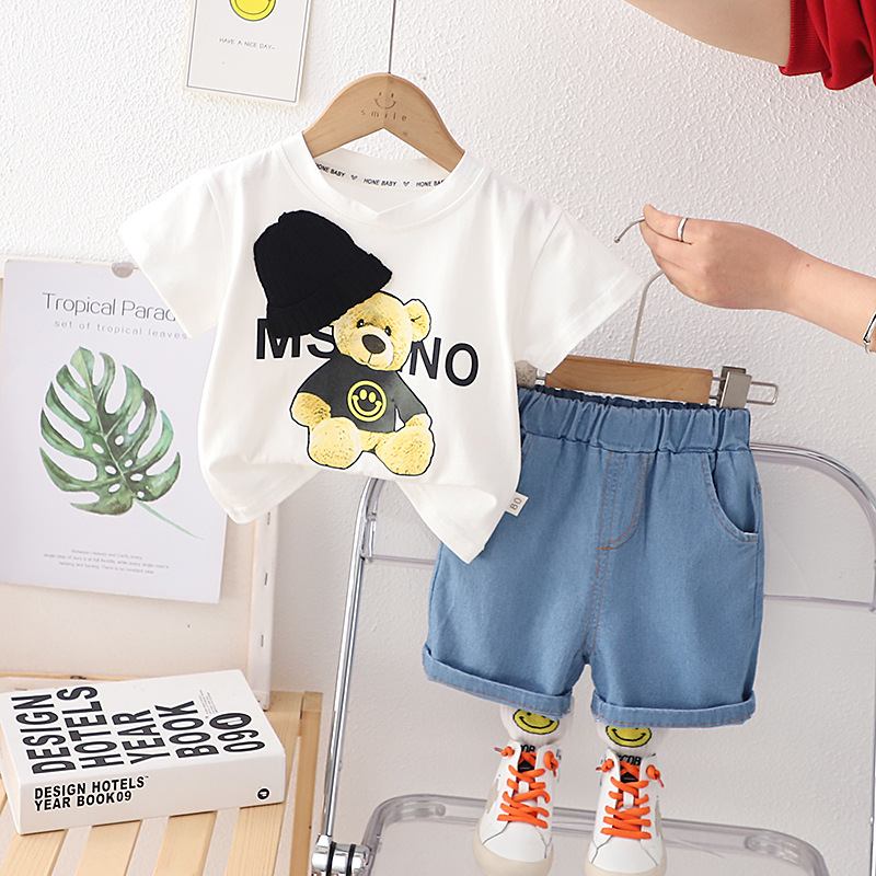 Baby Clothing Sets Designers Clothes Summer Kids Clothes Set Tops Cartoon T-Shirt Shorts Sport