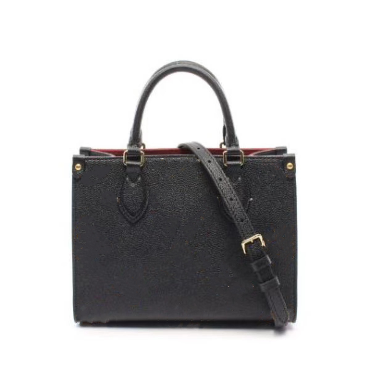 

Women's Bag Designer Tote 1V Handbag Classic Embossed Leather Original Metal Hardware LOGO Double Handle Shoulder Strap Small/medium large capacity Shopping, As shown in the figure