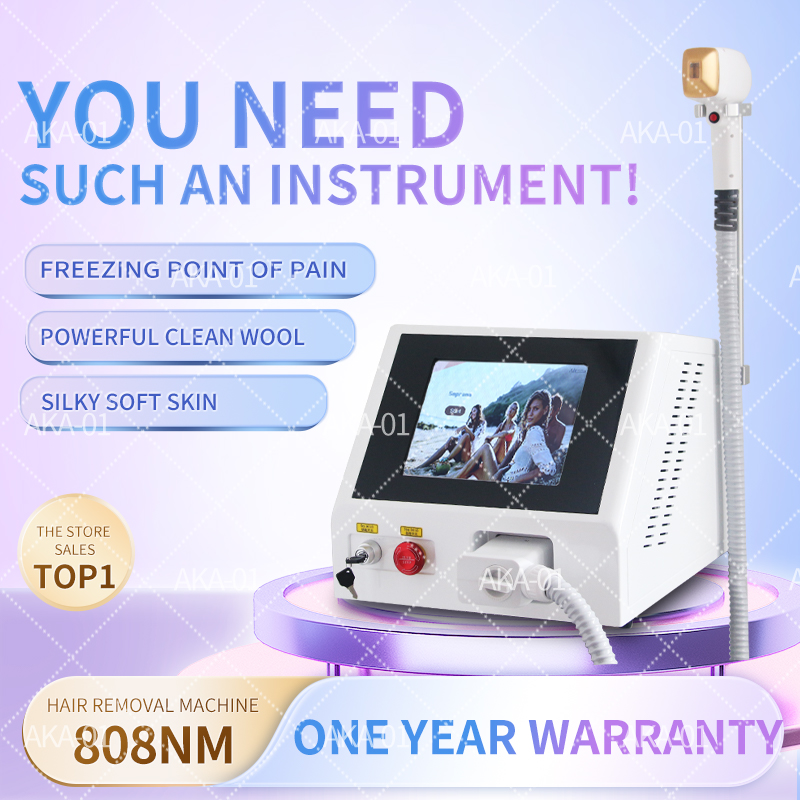 

Professional Home beauty Instrument 808 Diode Laser Hair Remover Triple Wave 755nm 808nm 1064nm Laser 808 Hair Removal beauty Machine