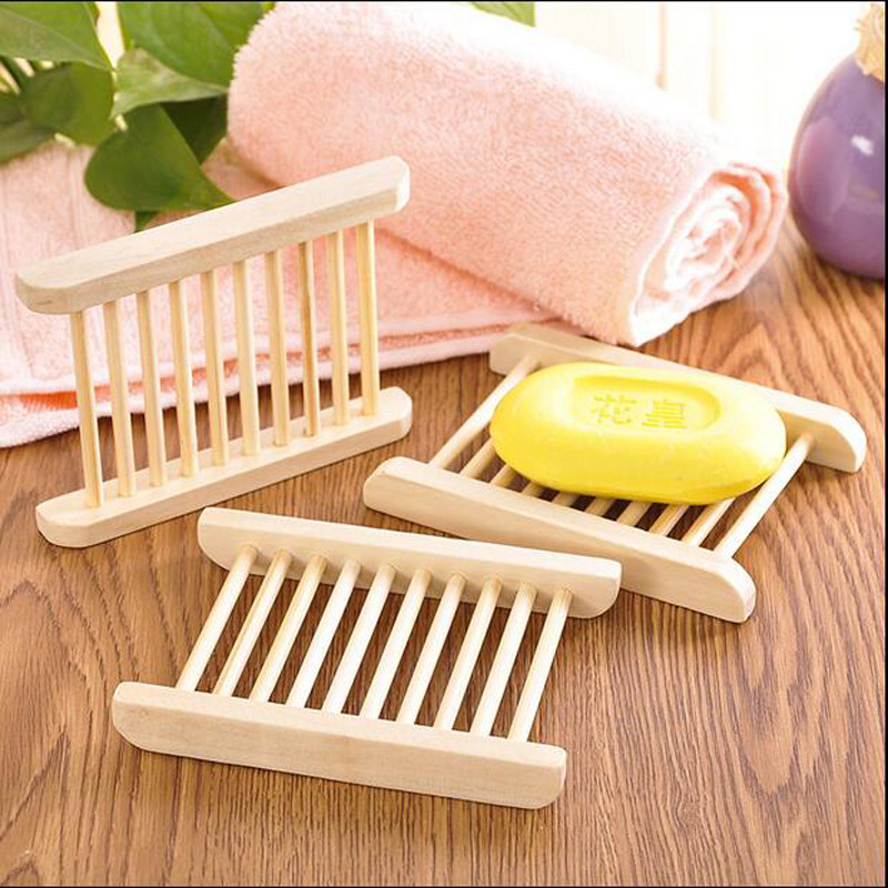 

Bamboo Wood Soap Dish Soap Savers Soaps Holder for Bathroom Keep Soap Bars Dry Clean & Easy Cleaning, Burlywood