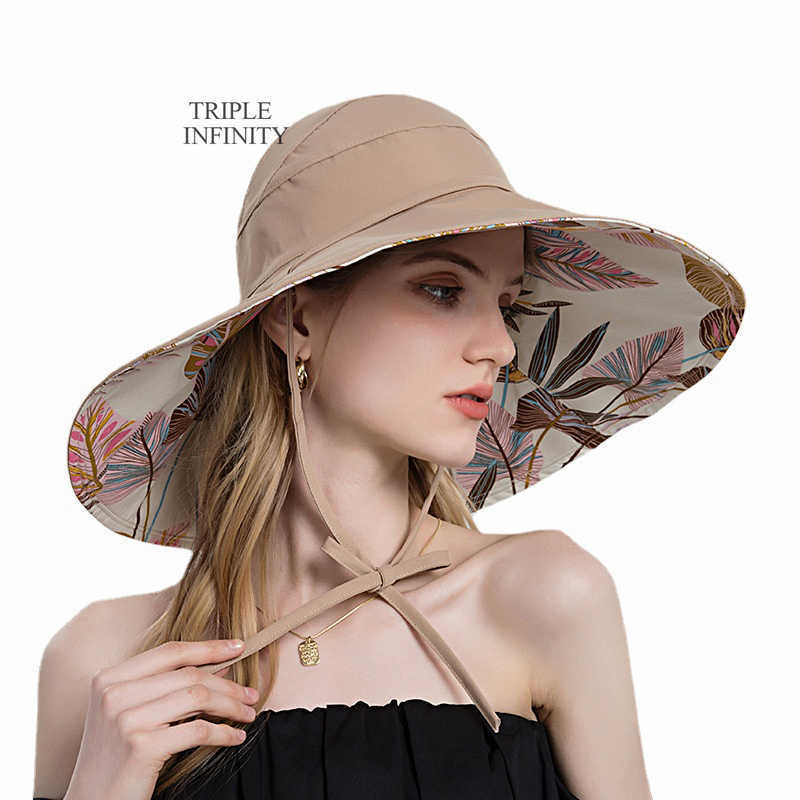 

HBP Brim Hats Leaves Pattern Wide Summer Bucket Hat Outdoor Sun Protection Cap Breathable Fisherman Hats For Women Foldable Hiking Hat Large Brim P230327, Summer set g