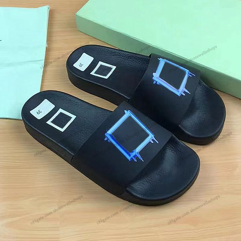 

Offs White Sandal Industrial Tape Sllides Designer Women Slides Leather Sandal Bom Dia Flat Mule Slipper Patent Canvas Beach Sandals Rubber Summer Flip Flops 03, Color # 8