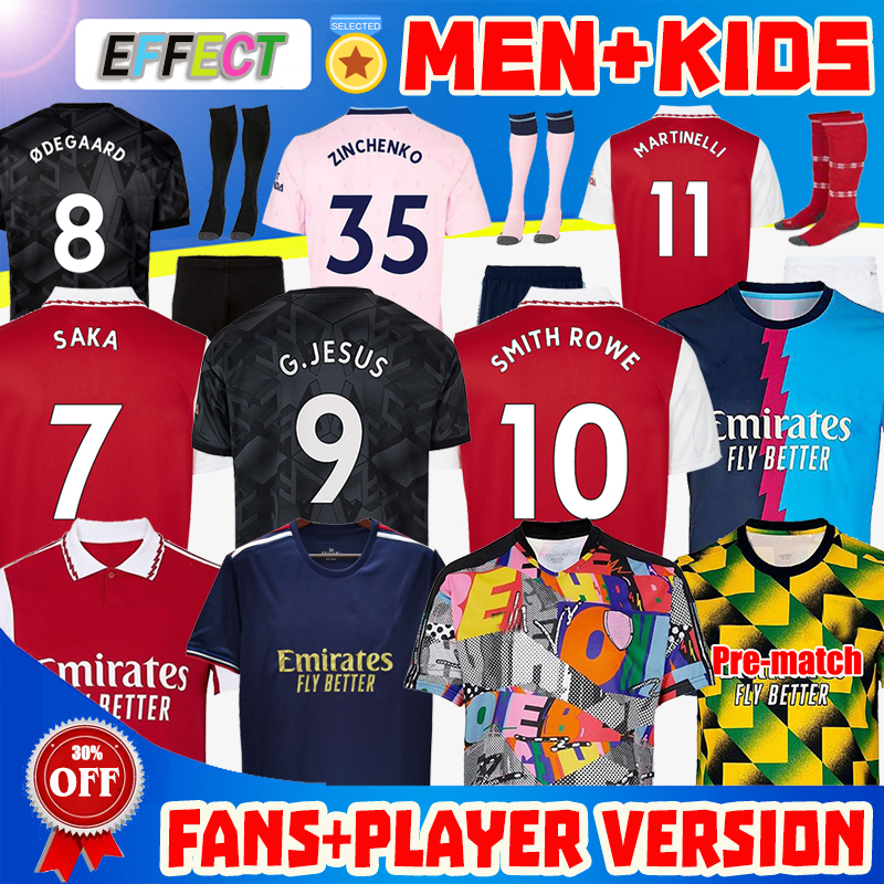 

SMITH ROWE G.JESUS SAKA soccer jerseys SALIBA 22 23 24 Fans Player version ODEGAARD MARTINELLI JORGINHO 2022 2023 2024 football kits shirt Men Kids boys sets uniforms, Fans 22-23 home+patch