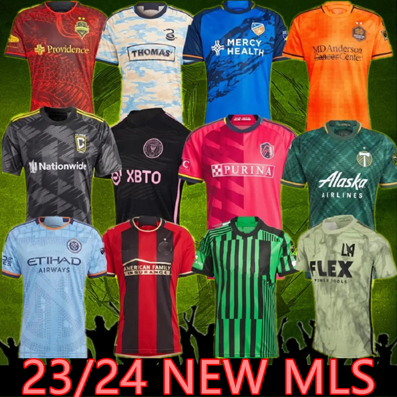 

MLS St. L ouis City SOCCER JERSEYS Seattle Sounders 23 24 LAFX st Louis''RED' SC ATLANTA Inter Miami UNITED Portland Houston BECKHAM FC Cincinnati Colorado football s, Portland away