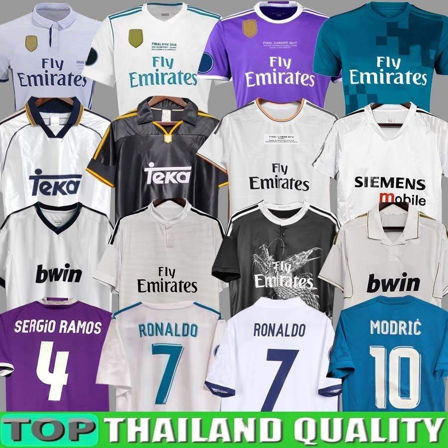 

reAL mADRIds Retro Soccer Jersey long sleeve Football t shirts GUTI Ramos SEEDORF CARLOS 13 14 15 16 17 18 RONALDO ZIDANE Beckham RAUL 00 01 02 03 04 05 finals KAKAF, 06/07 home