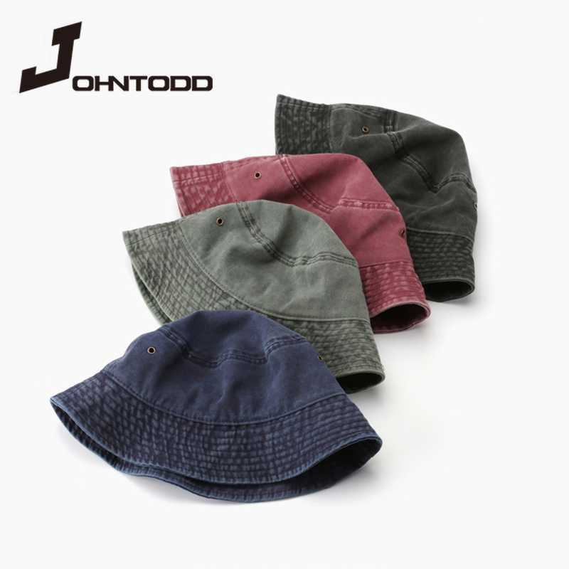 

HBP New Wide Brim Hats 2021 Women Solid Color Fashion Retro Denim Washed Bucket Hat Cotton Foldable Fisherman Cap Men Outdoor Sunscreen Beh Cap P230327
