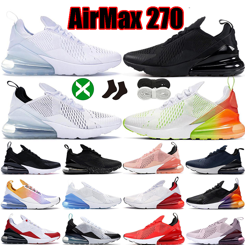 

airmax 270s Running Shoes Men Women Triple White Black Dot Summep Gradients Rainbow Be True Tea Berry Unc Navy Outdoor Sneakers Trainers 36-45