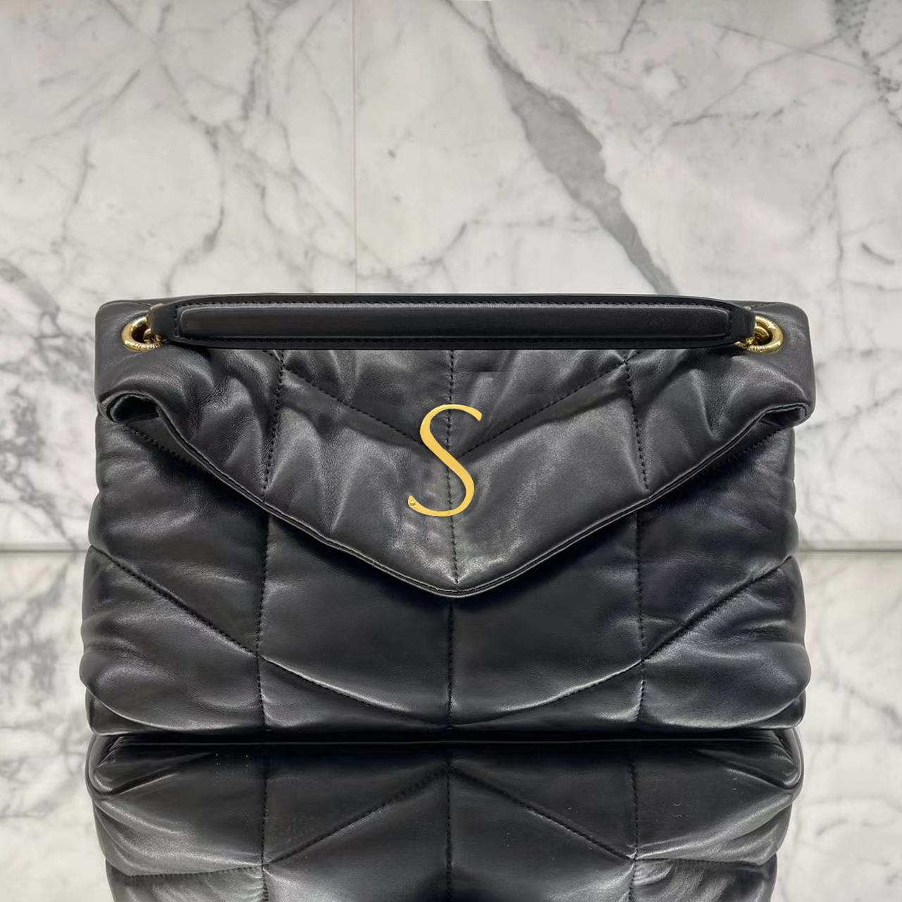 

Designer bag loulou puffer Man purse leather hobo satchel envelope bags for women Luxury totes yslity handbag sling chain cross body clutch shoulder hand bag Evening, Black black