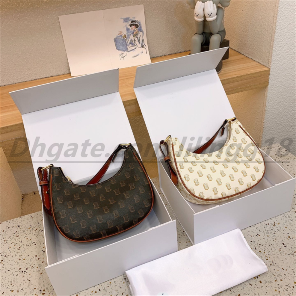 

Top quality Armpit Bags Classic Leather Designer bag Handbags for Ladies Shoulder Bags Baguettes Clutch Bags Fashion Evening Bags purse Shoulder Bag, White old flower