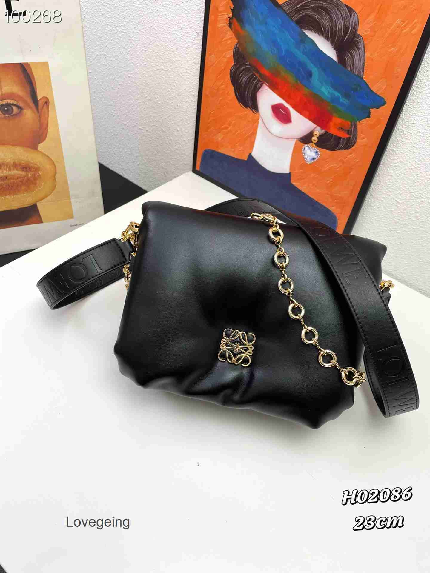 

Puffer Shoulder Loews 2023 Pillow Bag Designer Bags Handbags Goyas Leather Women Square Puffy Fashion Chain Small 20su
