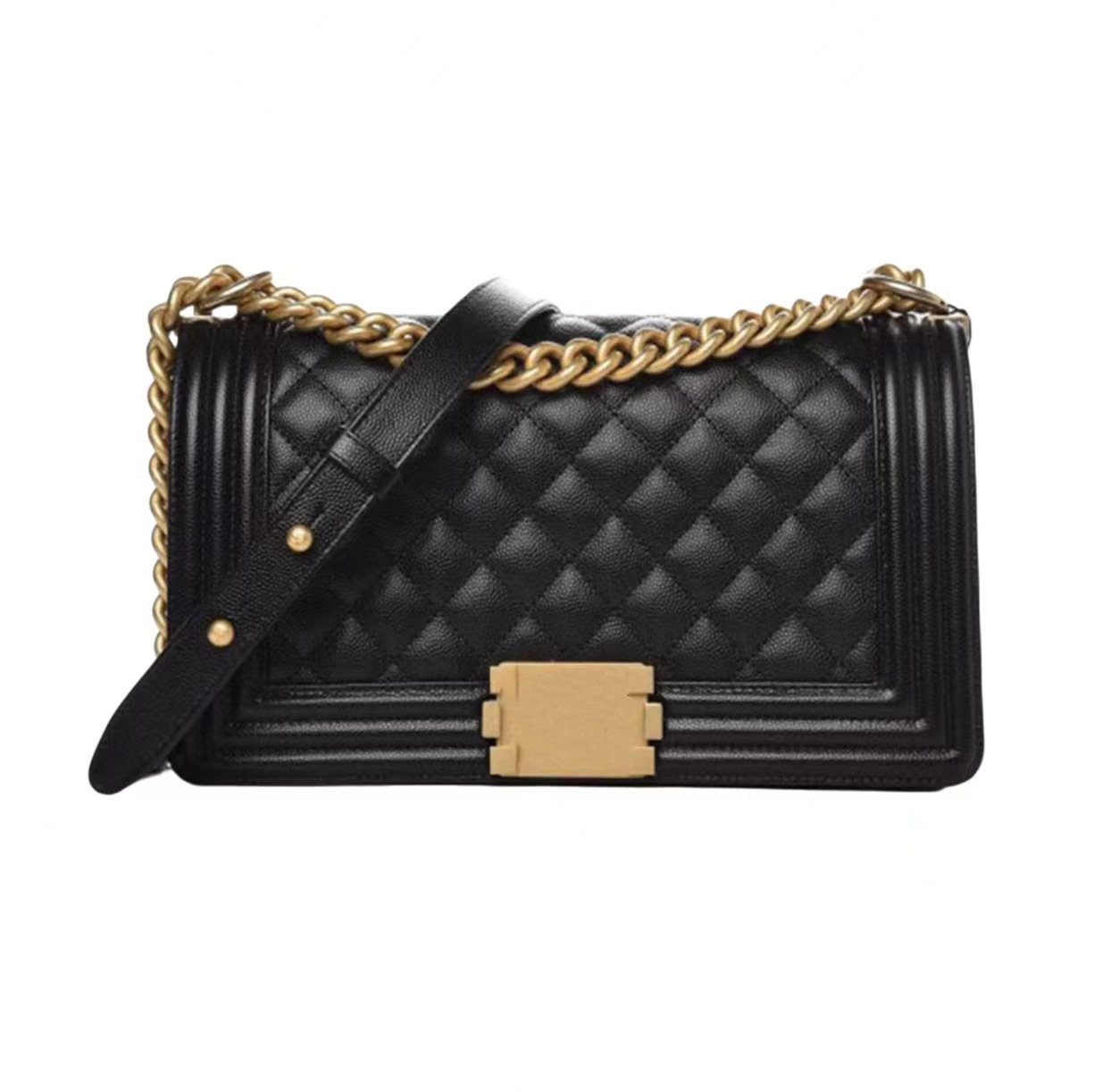 

Luxury Women Designer Bag Handbag Fashion Messenger Bag Classic Le Boy Leather Square Shape Flap Shoulder Sling Vintage CC Bags, Box