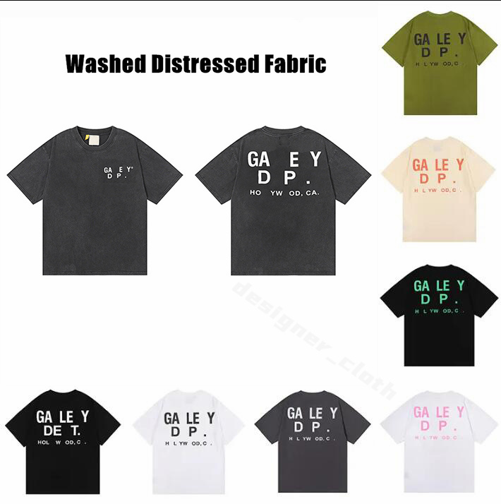 

Galleryse depts 2023 Mens T Shirts Washed Distressed Fabric Tees T-shirts Women Designer Galleryes cottons depts Tops Casual Shirt Luxurys polos Clothes, 24