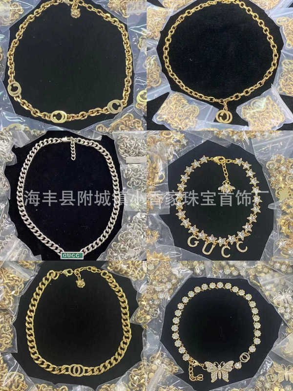 

Pendant Necklaces designer Classic necklace series with double G letters and thick chain decoration Women's light luxury high-grade brass