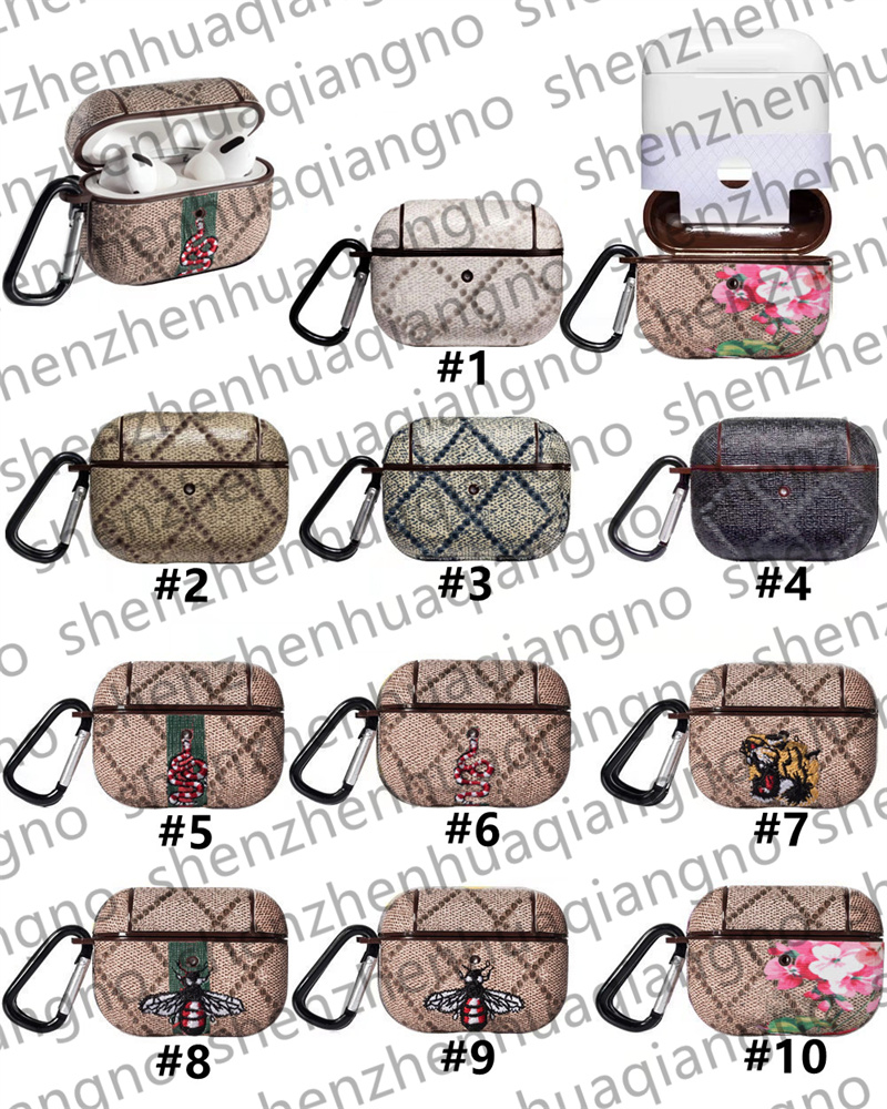 

Fashion Designer airpod case airpod pro 2 3rd 2nd airpods 3 pros Headset Cover Leather Letter Protection Bluetooth Earphone Package Charge Box Hook, Gift box