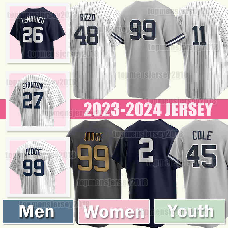 

99 Aaron Judge Jersey 11 Anthony Volpe Rizzo Baseball Carlos Rodon New Yorks Derek Jeter Gerrit Cole Yankees DJ LeMahieu Nestor Cortes Josh Donaldson Harrison Bader, Women cool base(yj-have name)