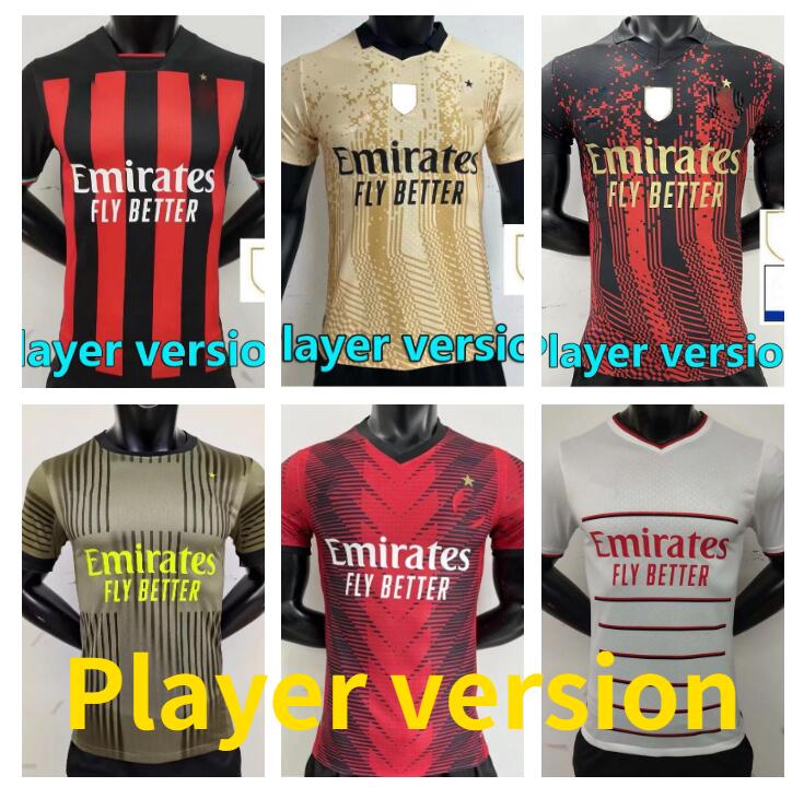 

Player Version 22 23 IBRAHIMOVIC soccer jerseys special-edition 4th ac milans TOMORI GIROUD R.LEAO TONALI Kessie BRAHIM REBIC 2022 2023 BENNACER THEO football shirt