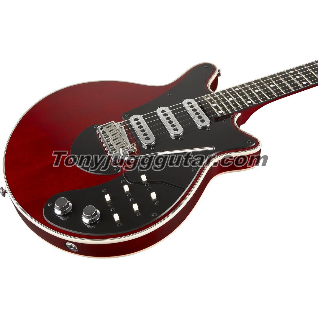 

BM01 Brian May Signature Wine Red Electric Guitar Black Pickguard Tremolo Bridge & Whammy Bar, Korean Chrome Pickups, Free Shipping
