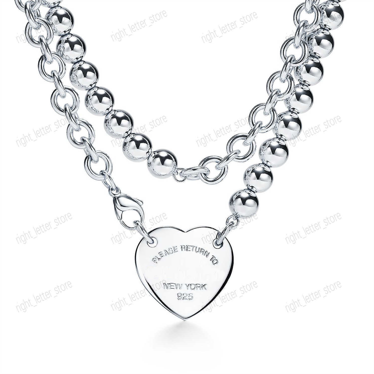 

Pendant Necklaces Pendant Necklaces Brand designer new quality 925 sterling silver necklace nameplate jewelry gift L221011