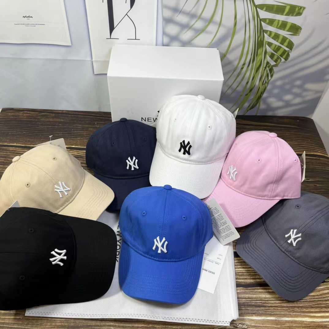 

Ball Caps MLB Men's and Women's Outdoor Travel Versatile Sunshade Duck Tongue NY Embroidery Soft Top Small Label Star Same Baseball Hat, Ny small label/blue