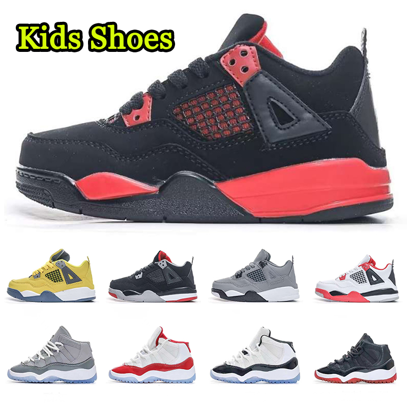 

children Jumpman basketball shoes with box 4 4s black cat j4 kids shoes baby 11 cherry 11s Baby kid shoe j11 cool grey Child youth teens teenagers fashion sneakers shoe, Win like 96