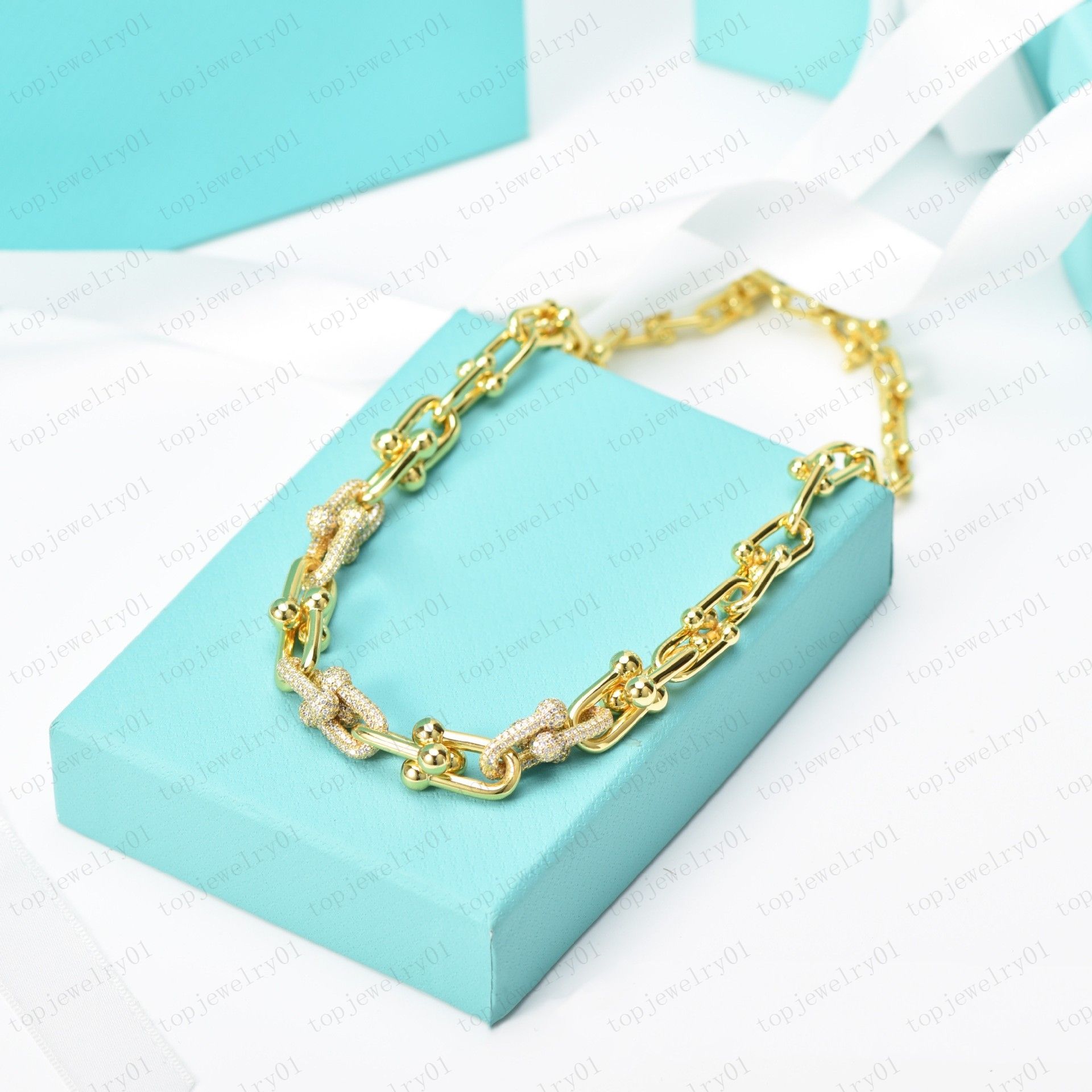 

tiffany U-shaped necklace bracelet ladies stainless steel designer couple pendant necklace luxury jewelry Valentine's Day gift accessories wholesale with box