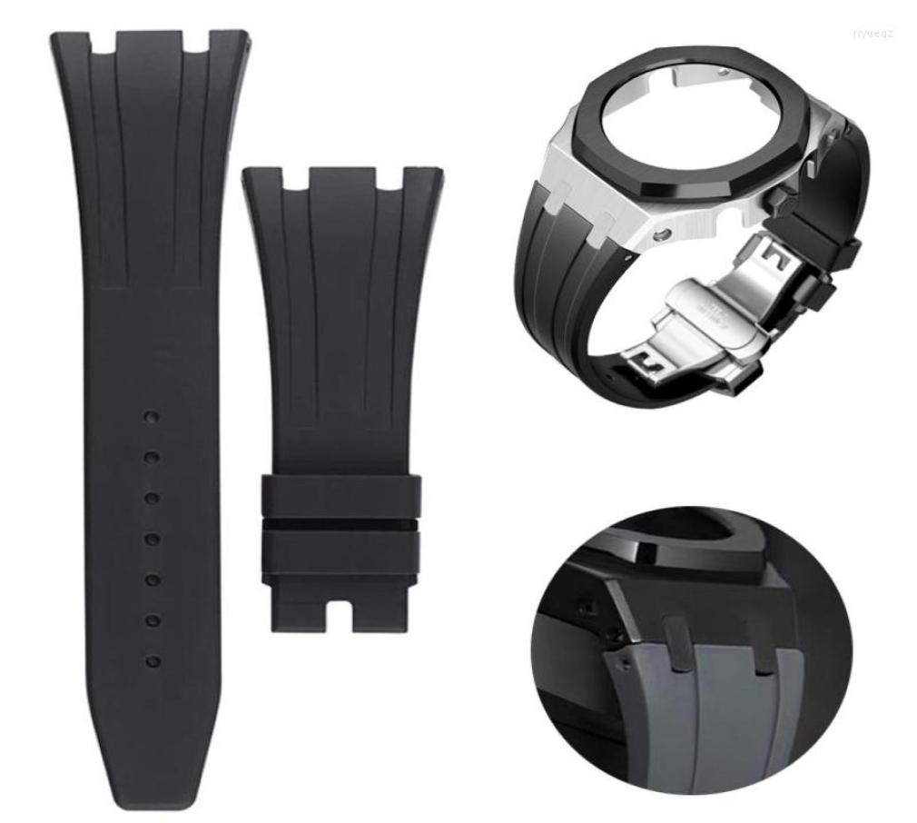 

Watch Bands For Casioak Modified Kit GA21002110 Strap Case Bezel Fluoro Metal Steel Butterfly Buckle Replacement Accessories6052511