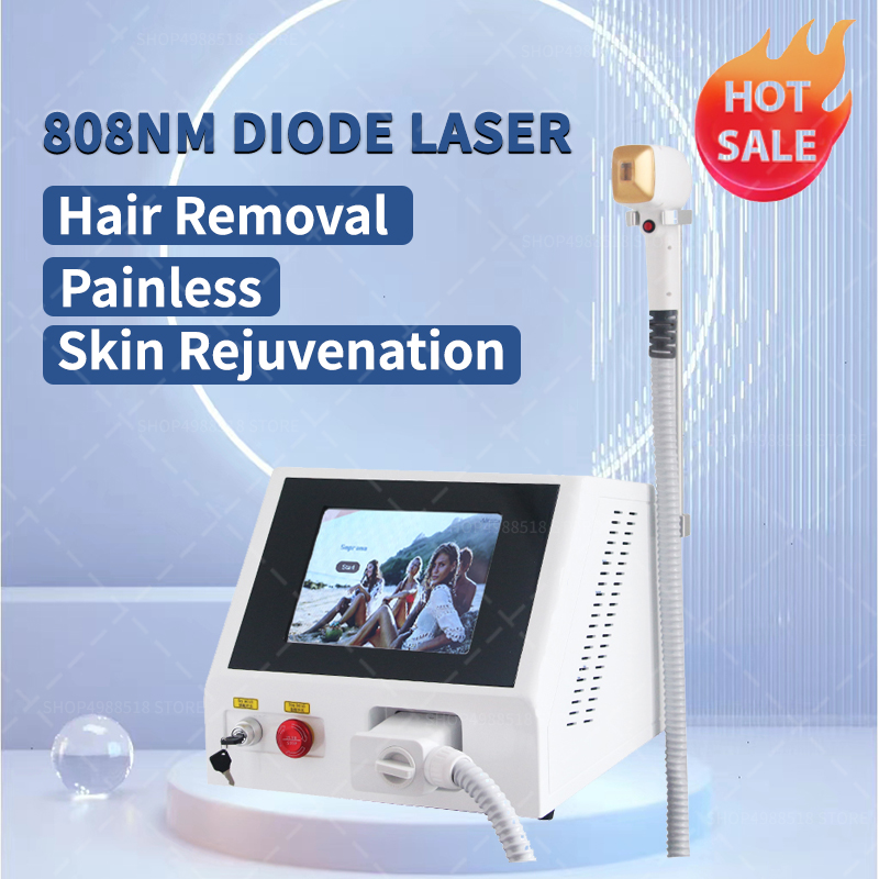 

New Beauty Summer Ice Platinum 3 Wavelength 808nm Diode Laser 808 Hair Removal Machine 808 Remov Machin Salon or Home Use Remover